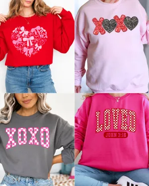 Stinkin' Cute Valentine Sweatshirt-Valentine Sweatshirt! Direct-to-Film Transfer Valentine Holiday