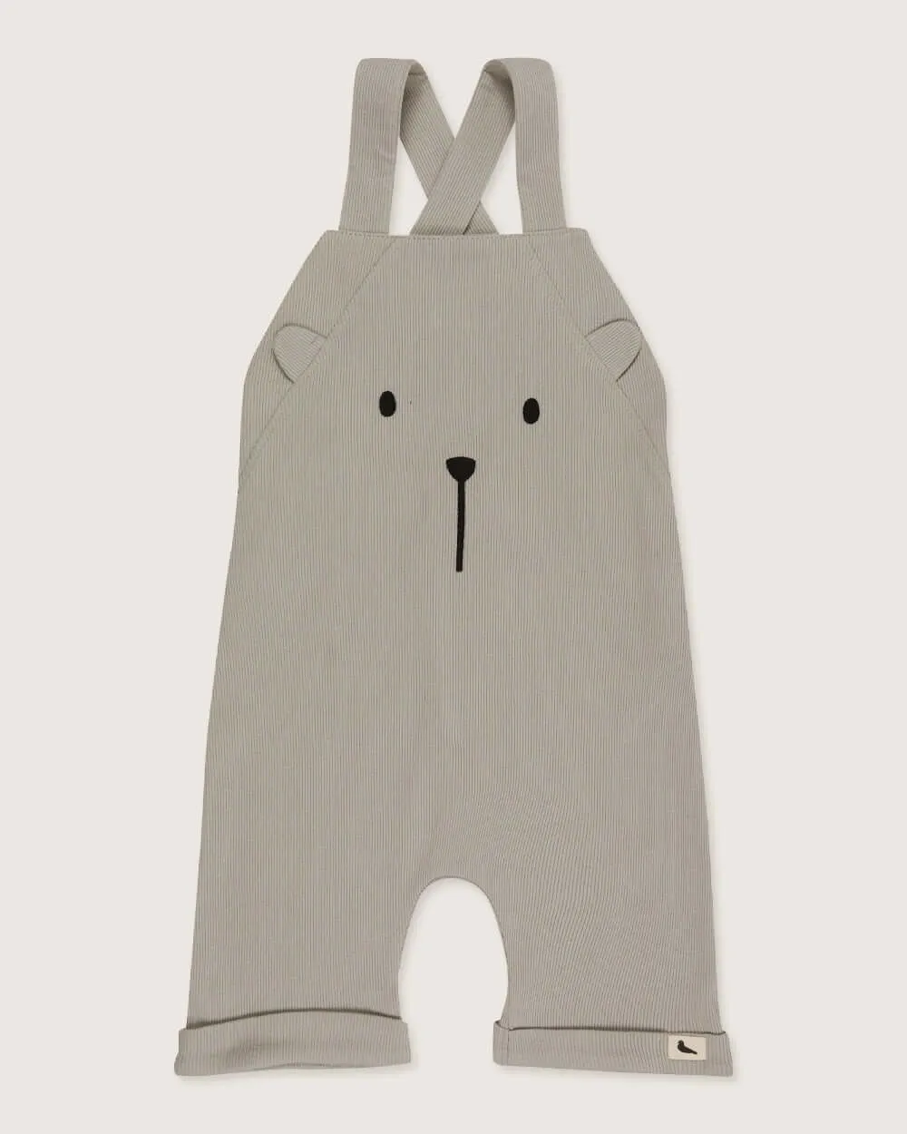 Stone Bear Face Print Playsuit