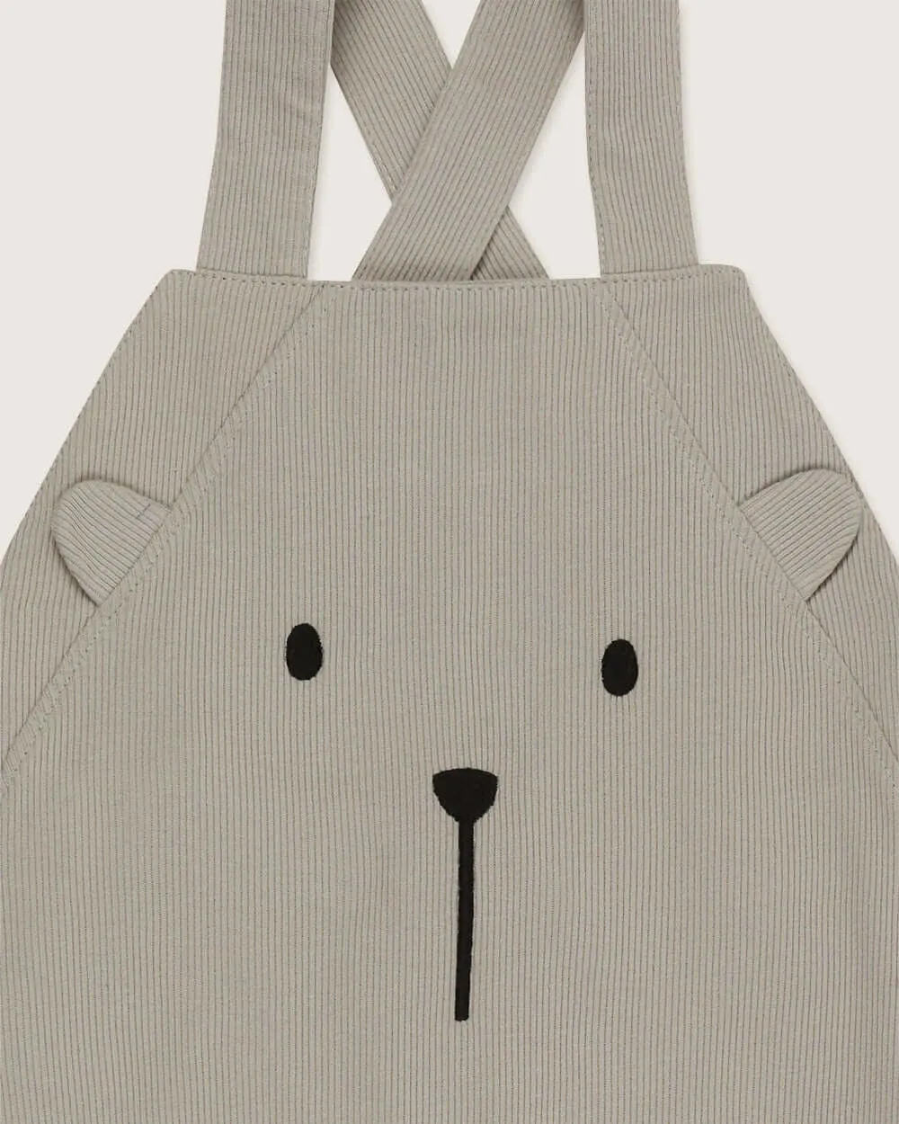 Stone Bear Face Print Playsuit