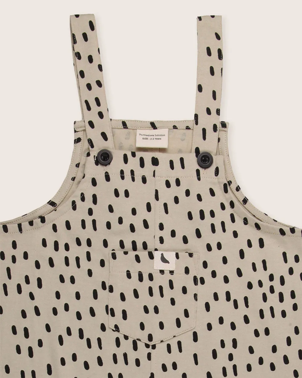 Stone Doodle Print Dungarees
