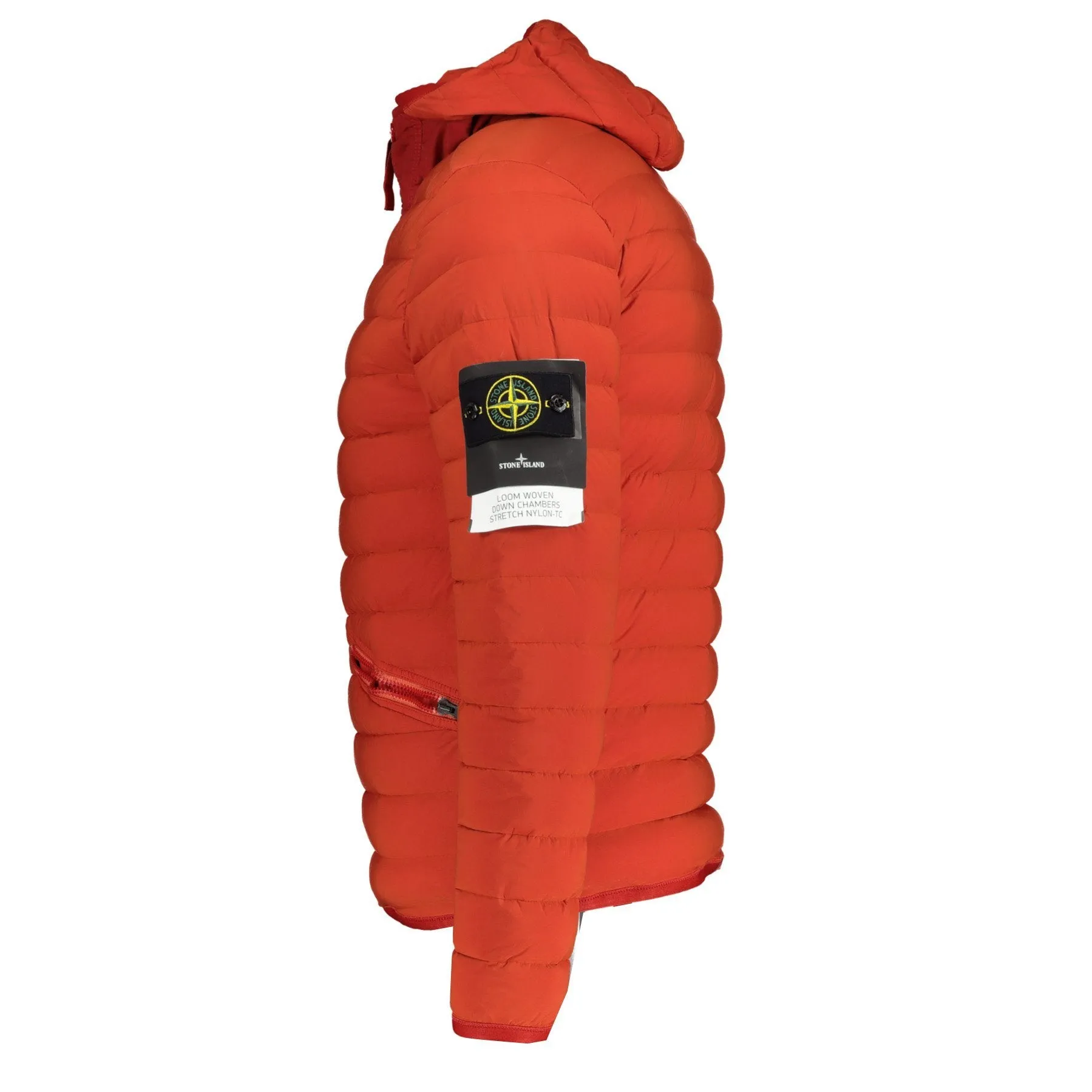 STONE ISLAND LOOM WOVEN DOWN JACKET RUST