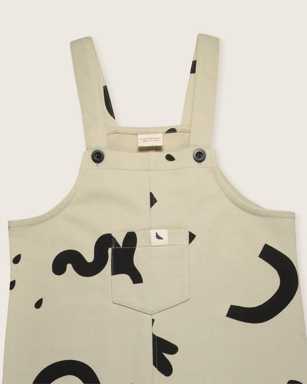 Stone Silhouette Print Dungarees