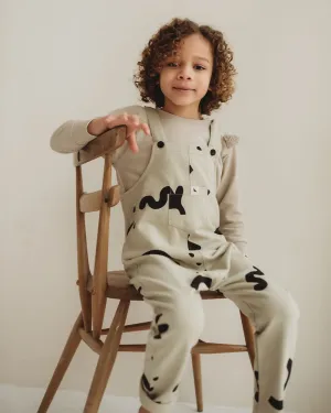 Stone Silhouette Print Dungarees