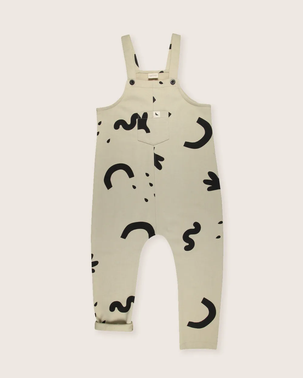 Stone Silhouette Print Dungarees