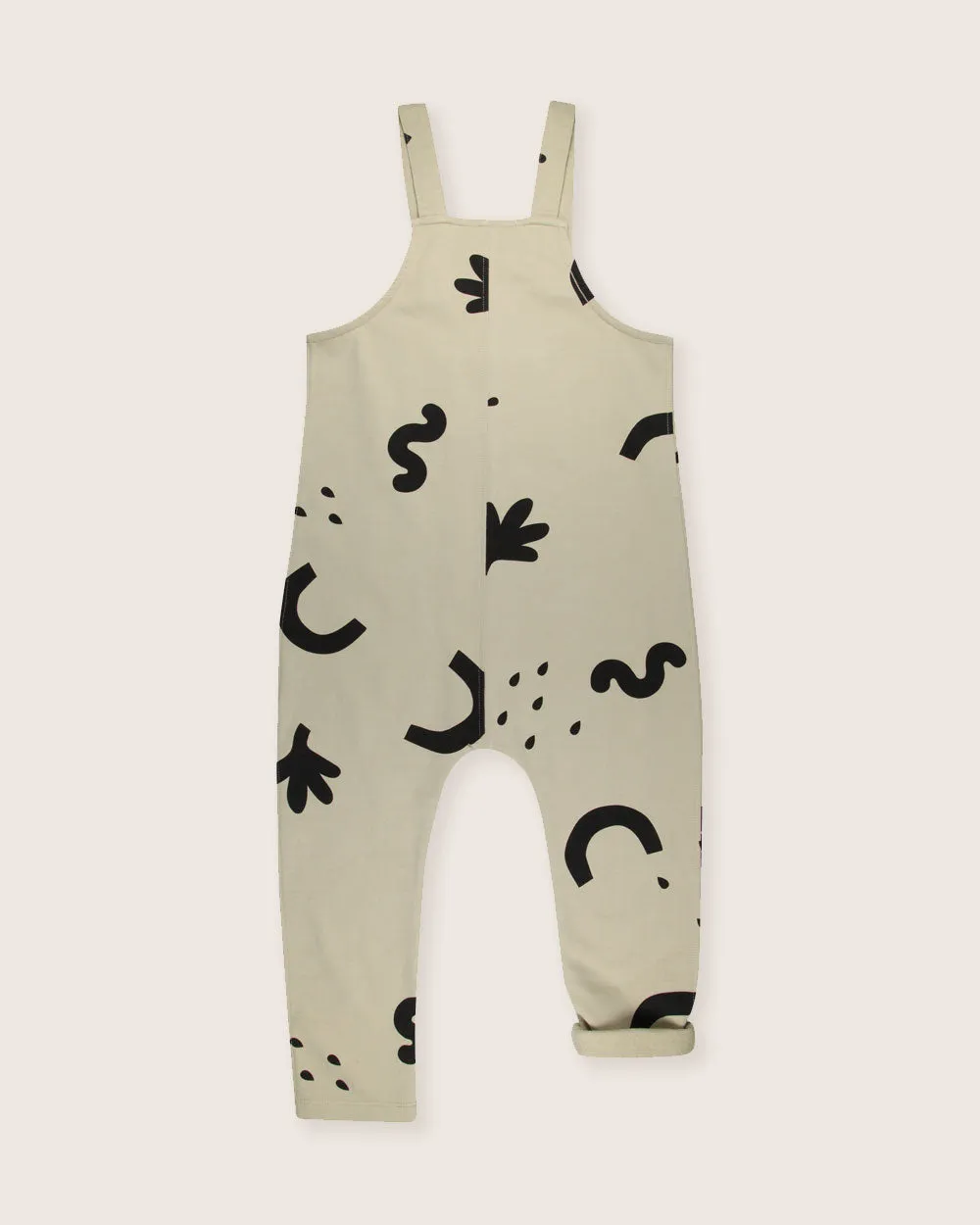 Stone Silhouette Print Dungarees