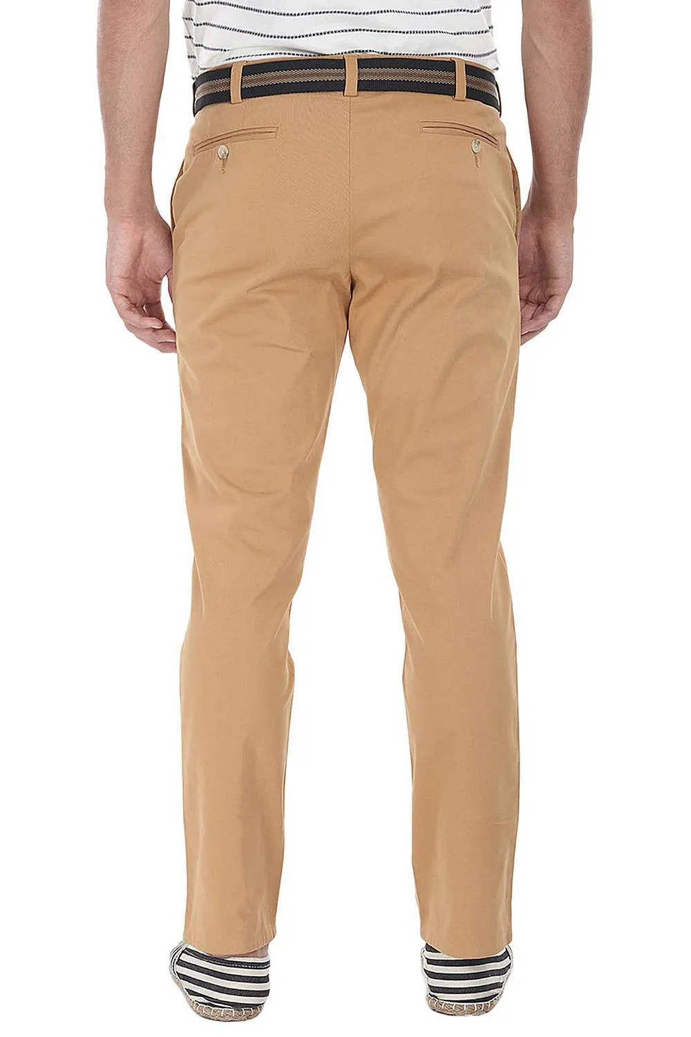 Stretchable Washed Cotton Peach Twill Chino Pants