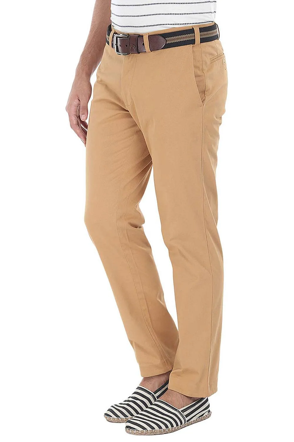 Stretchable Washed Cotton Peach Twill Chino Pants