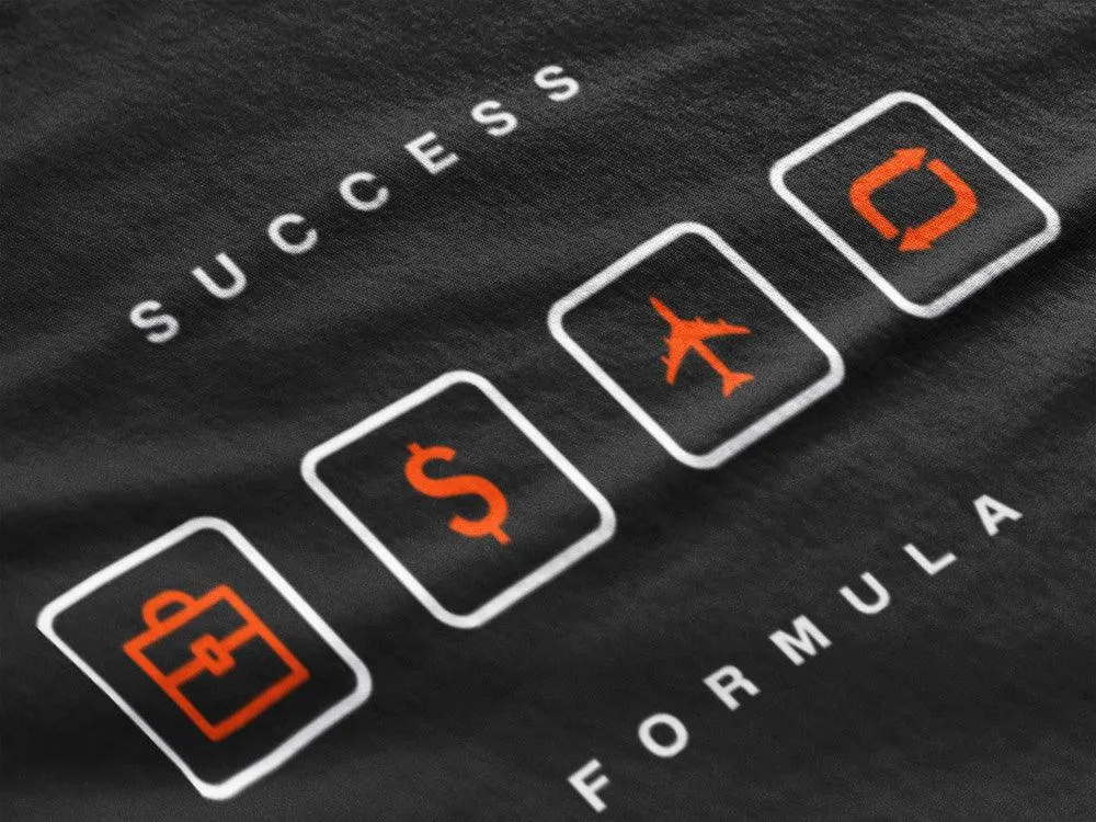 SUCCESS FORMULA - Unisex Oversized Cotton Graphic Printed T-Shirt