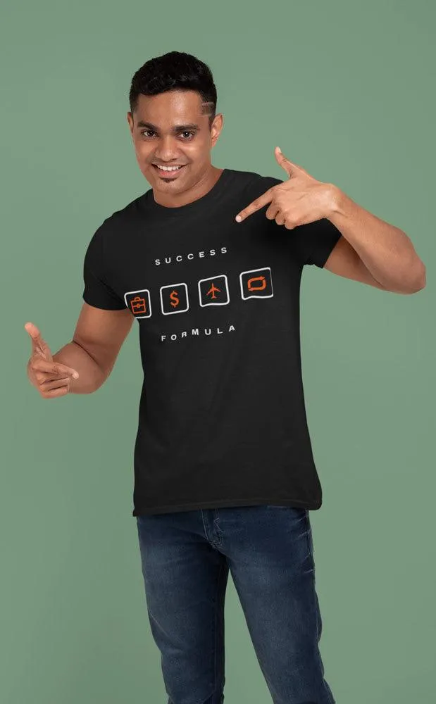 SUCCESS FORMULA - Unisex Oversized Cotton Graphic Printed T-Shirt