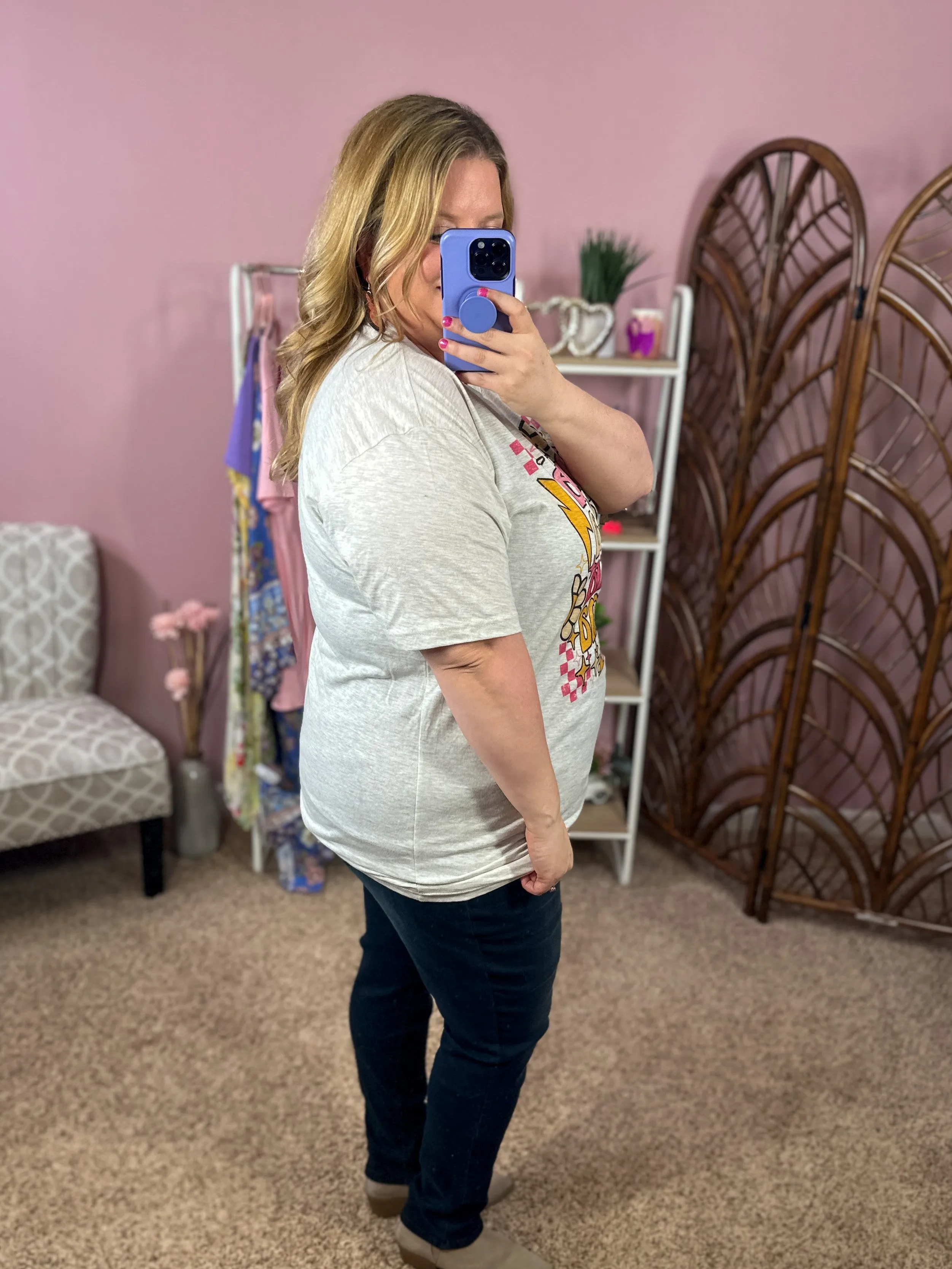 Summer Daisy Mama Graphic Tee - Oatmeal