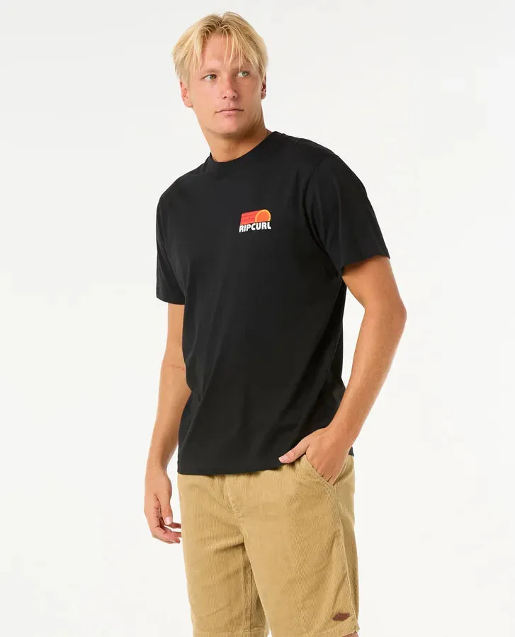 Surf Revival Stacked Tee - Black