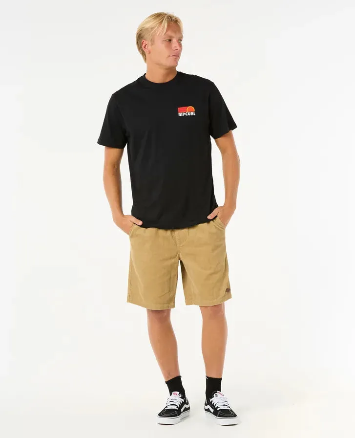 Surf Revival Stacked Tee - Black