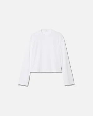 T-shirt round neck jersey cotton white