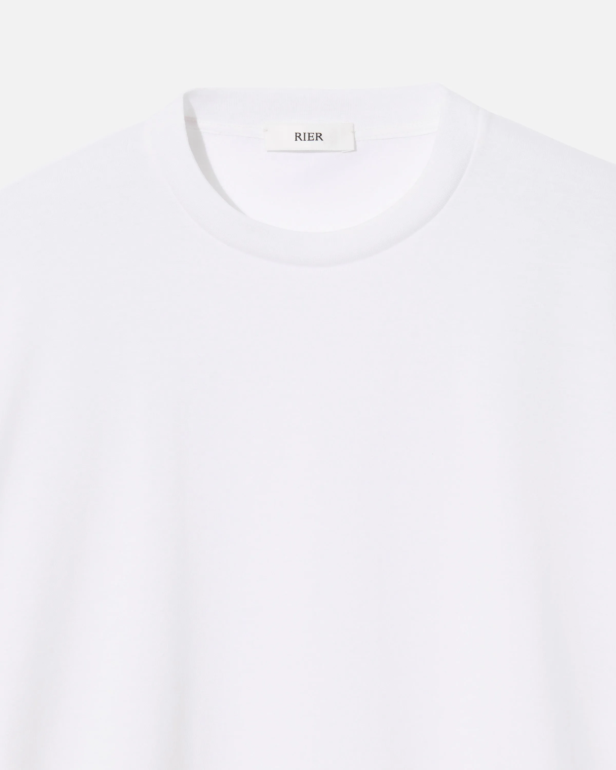 T-shirt round neck jersey cotton white