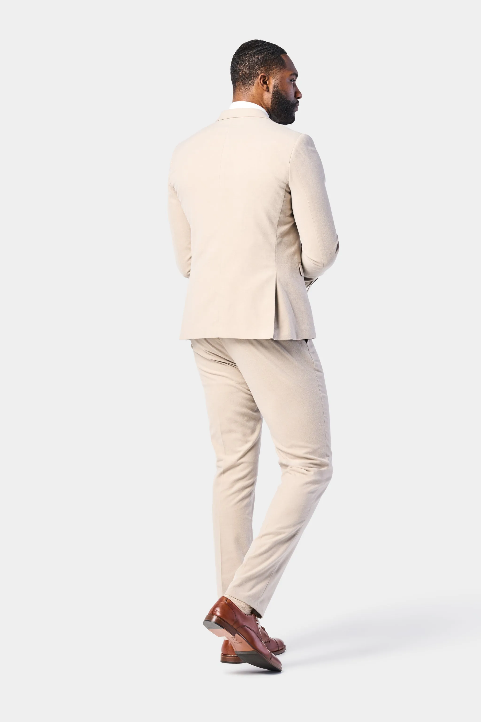 Tan Flannel 3 Piece Suit