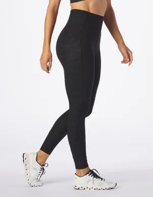 Taper Legging Print: Black Swirl Gloss