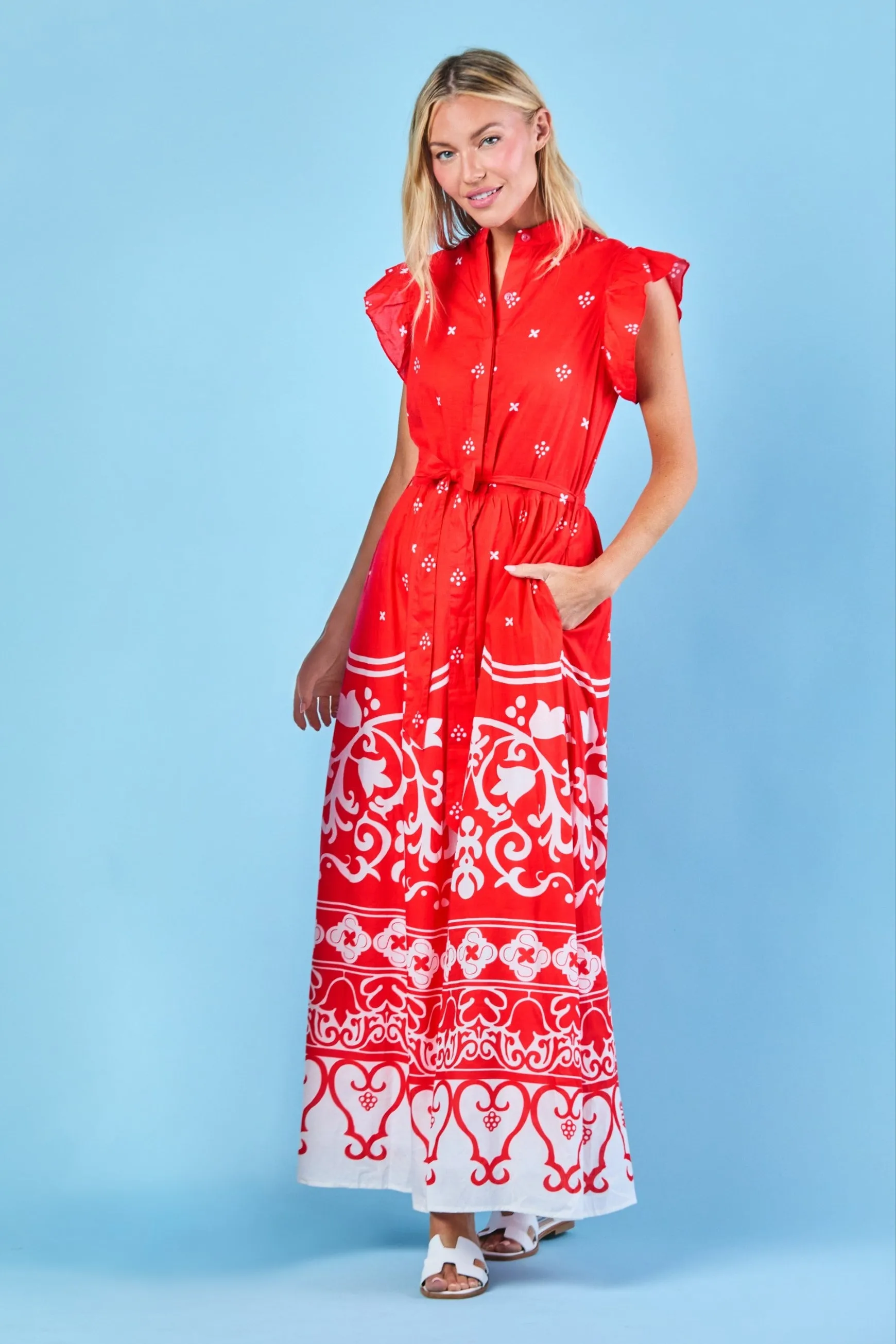 Taylor Dress in Cerise Tulum