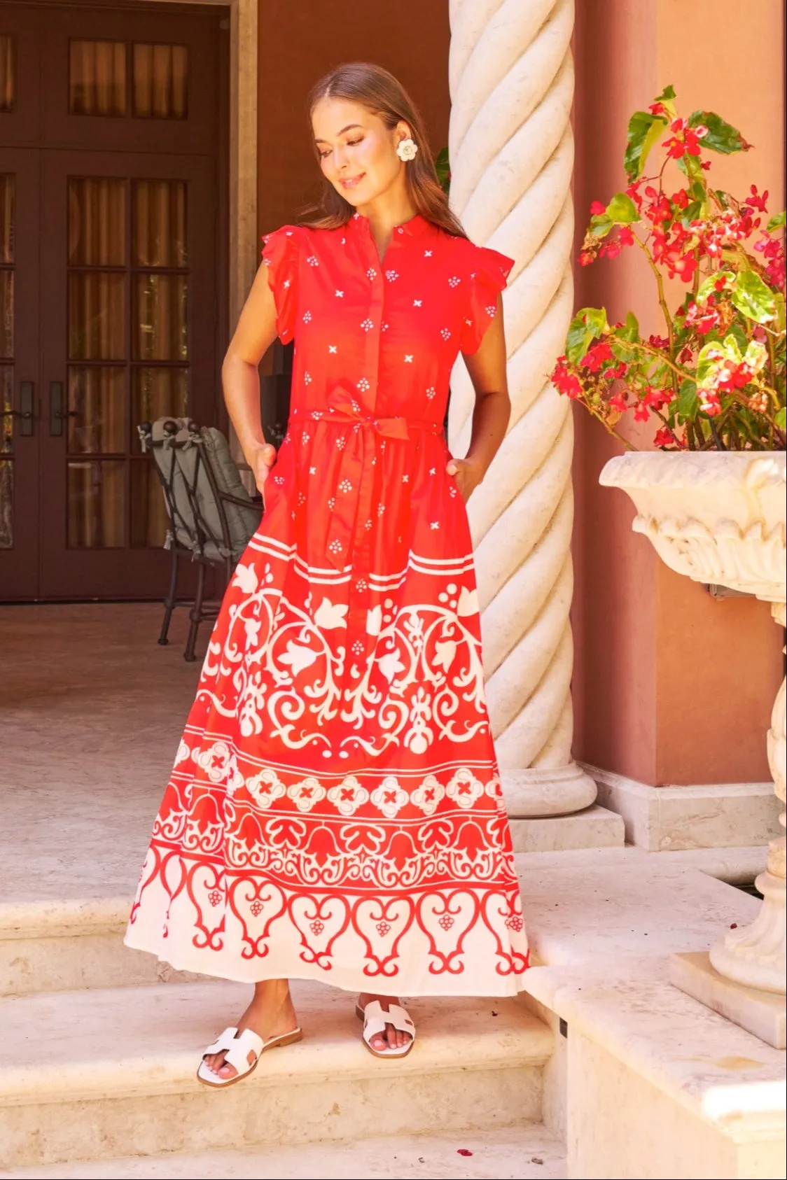 Taylor Dress in Cerise Tulum