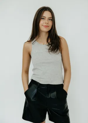 Éterne Fitted Tank in Heather Grey