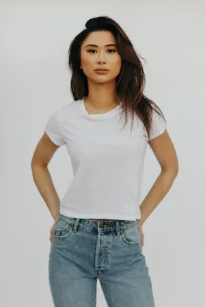 The Baby Tee White