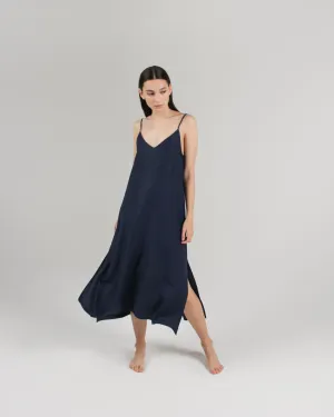 The Cala Slip Dress in Navy The Cala Slip Dress in Navy