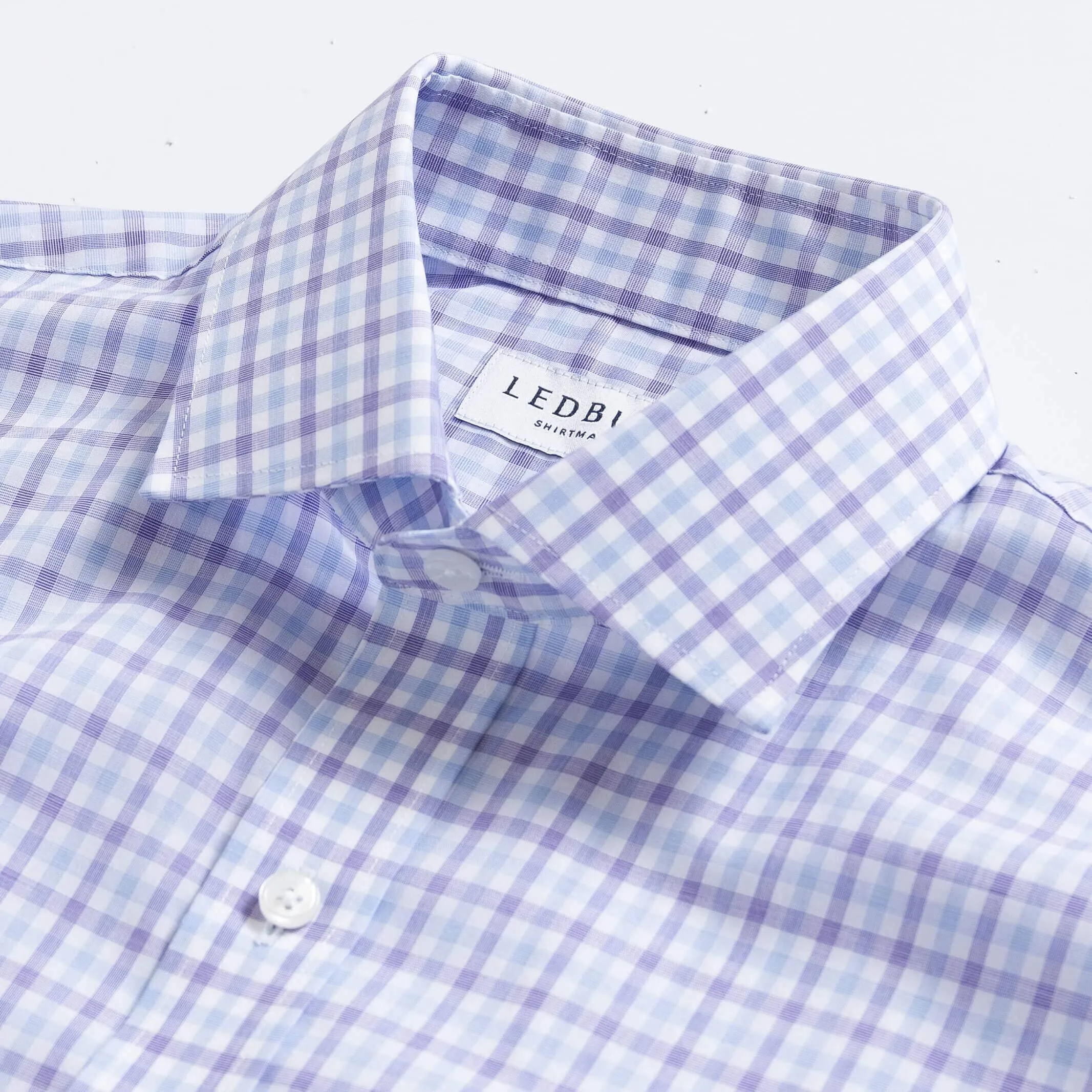 The Purple Arville Check Comfort Stretch Custom Shirt