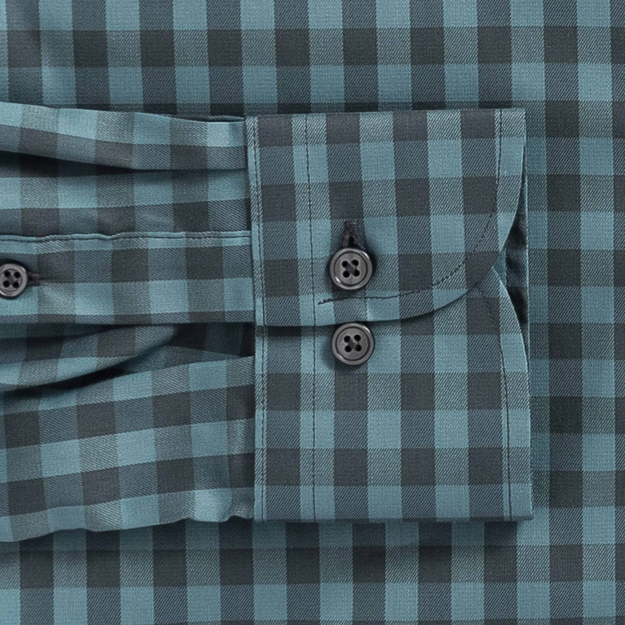 The Sea Green Chelsen Stretch Gingham Dress Shirt