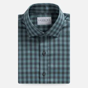 The Sea Green Chelsen Stretch Gingham Dress Shirt