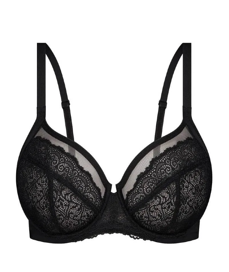 Triumph Sheer Balconette Bra - Black