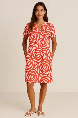 Tyla - Printed V-Neck Dress