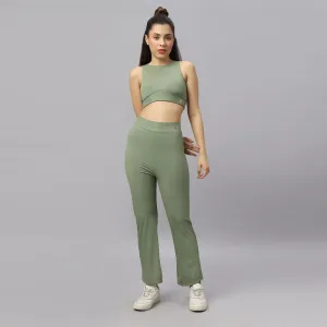 Ultra Soft Ribbed Bra & Fit and Flare pants Set