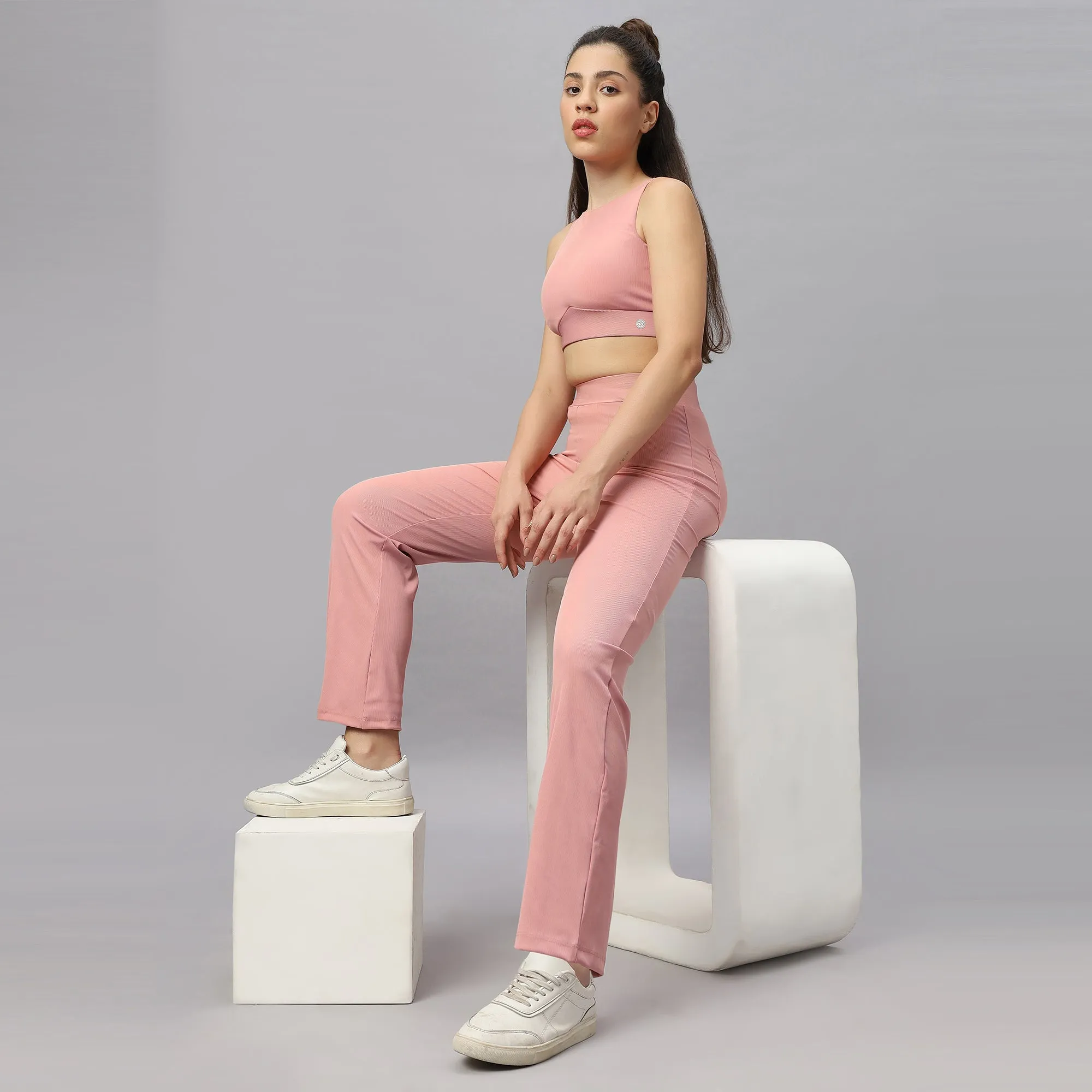 Ultra Soft Ribbed Bra & Fit and Flare pants Set