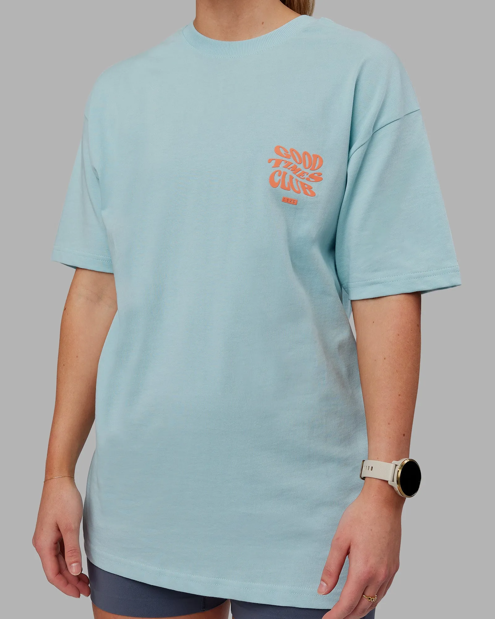 Unisex Good Times Heavyweight Tee Oversize - Columbia-Mellow Peach