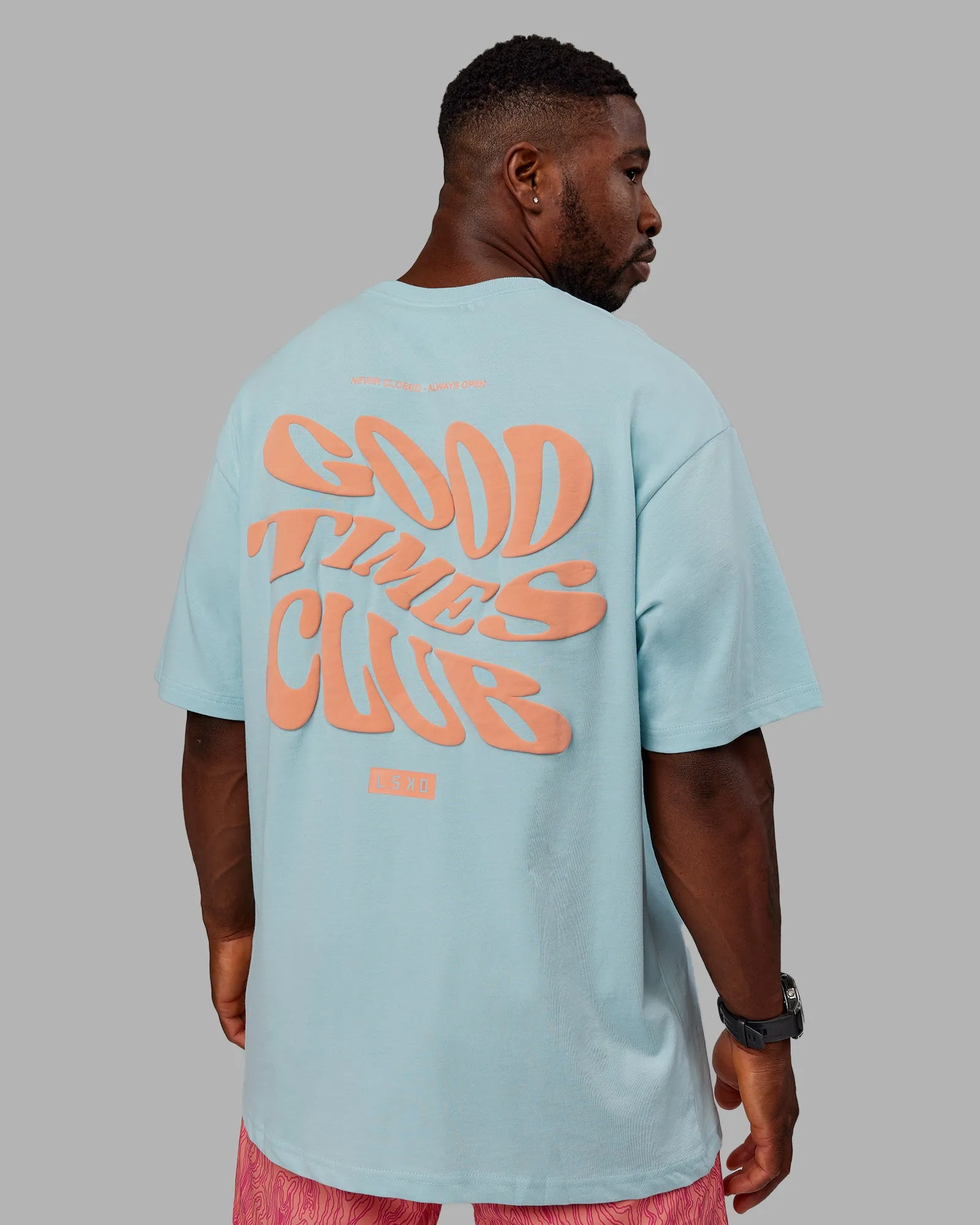 Unisex Good Times Heavyweight Tee Oversize - Columbia-Mellow Peach
