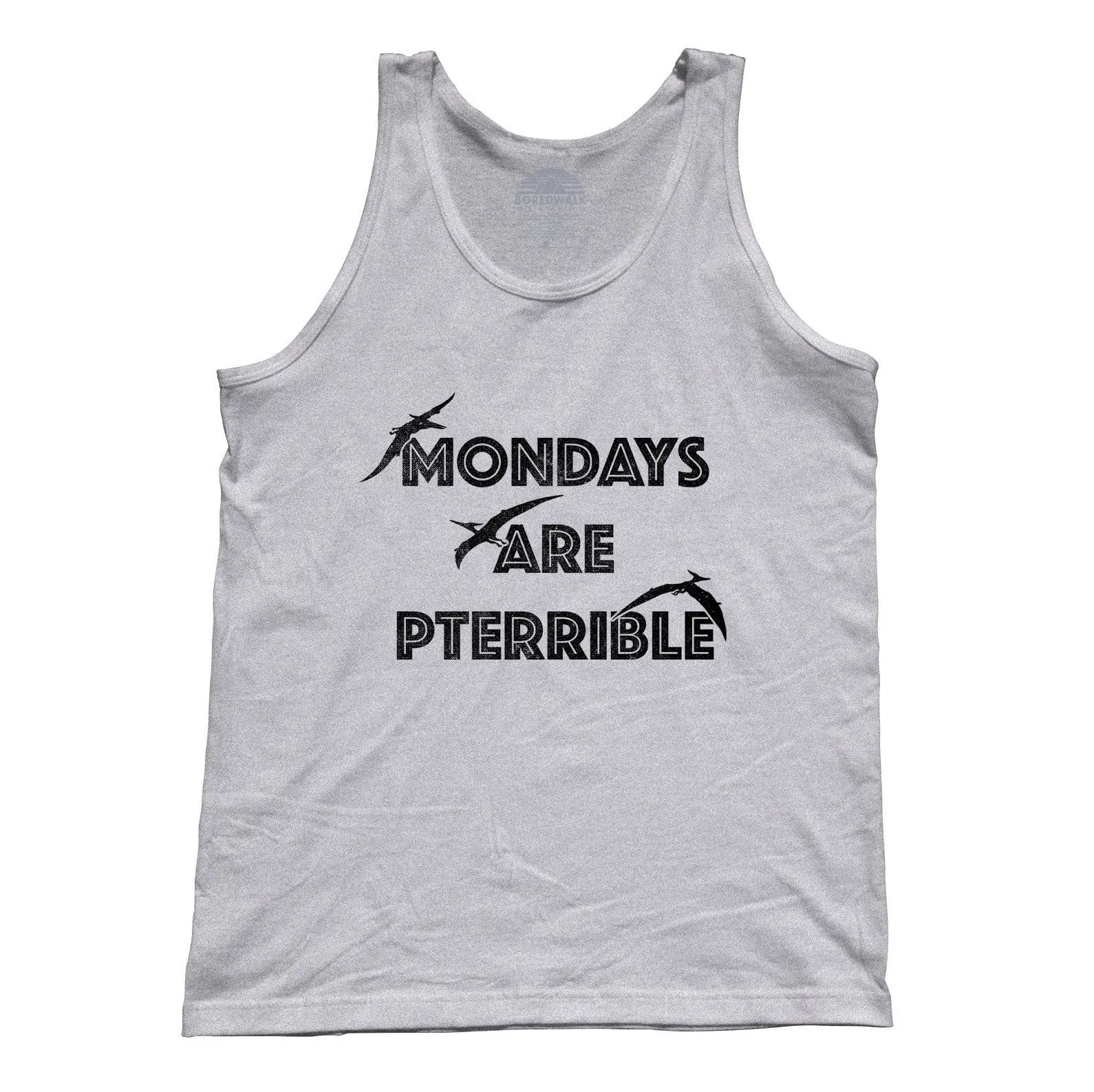 Unisex Mondays Are Pterrible Tank Top - Funny Dinosaur Shirt