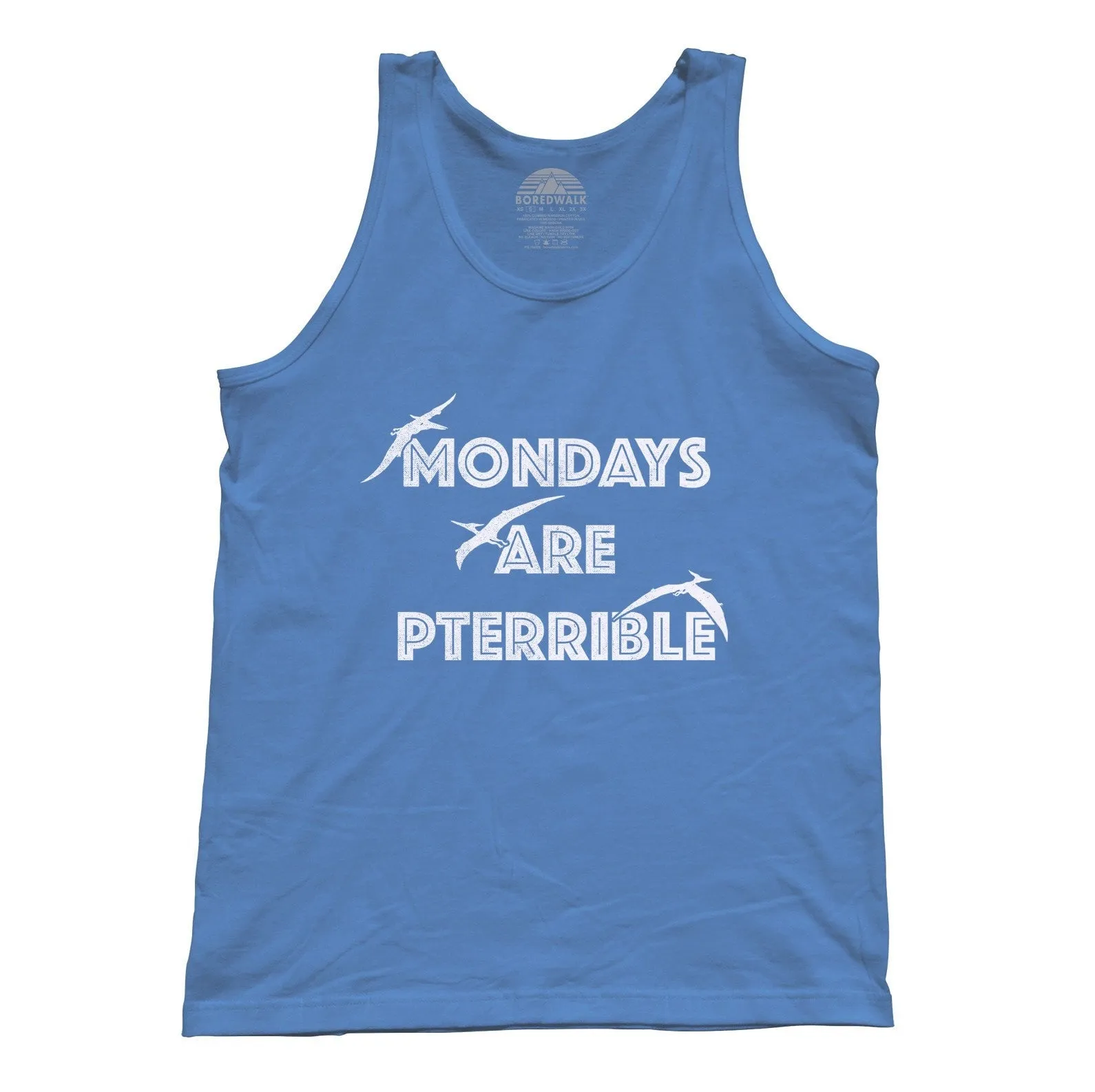 Unisex Mondays Are Pterrible Tank Top - Funny Dinosaur Shirt
