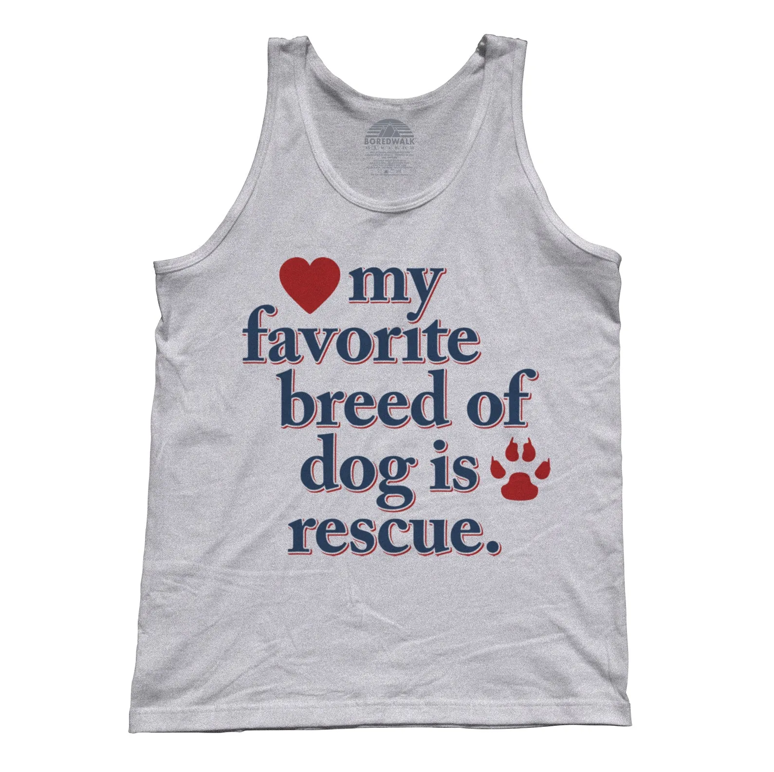 Unisex My Favorite Breed Of Dog Is Rescue Tank Top