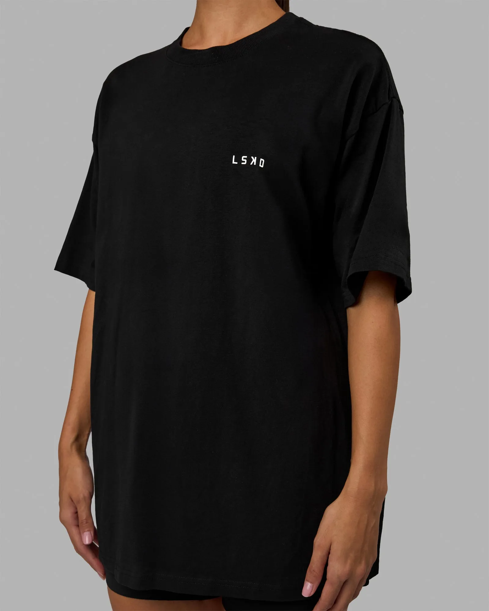 Unisex Think Strong Heavyweight FLXCotton Tee Oversize - Black-Amber Yellow
