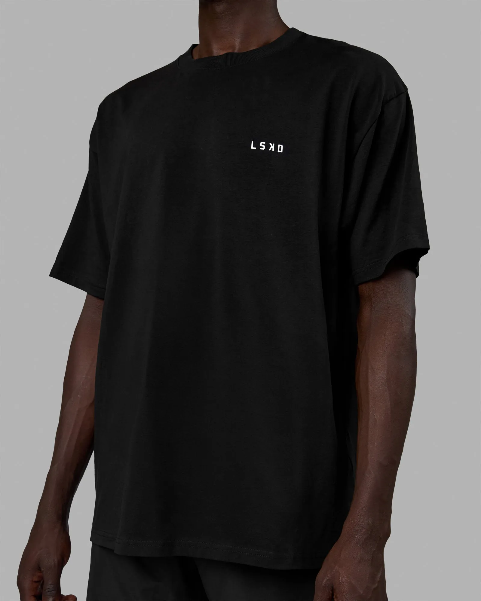 Unisex Think Strong Heavyweight FLXCotton Tee Oversize - Black-Amber Yellow