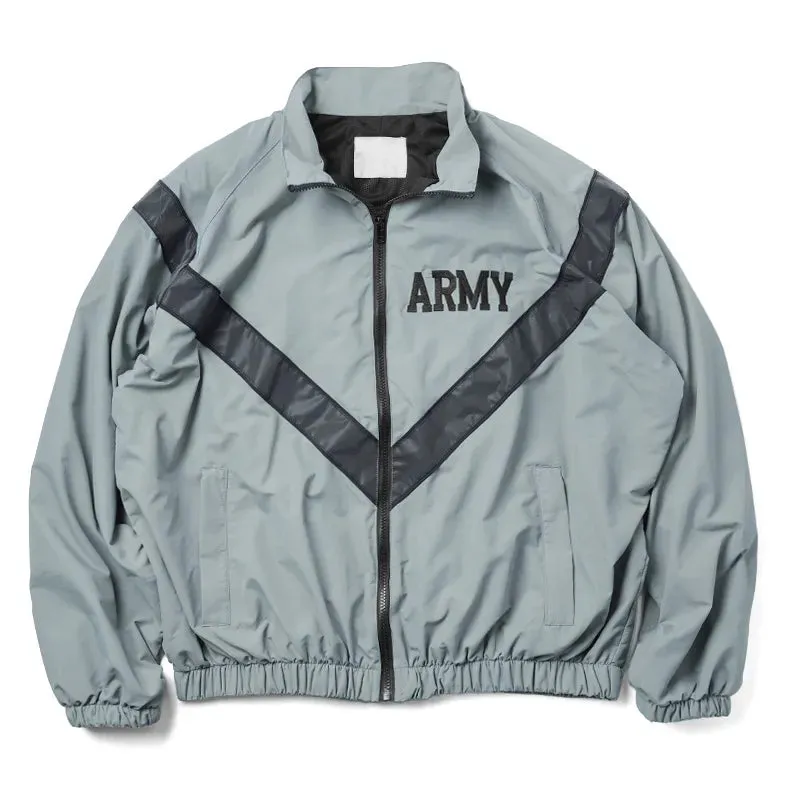 US Army Improved Physical Fitness Uniform Reflective PT Jacket Windproof Water Resistant Outwear Training Jacket