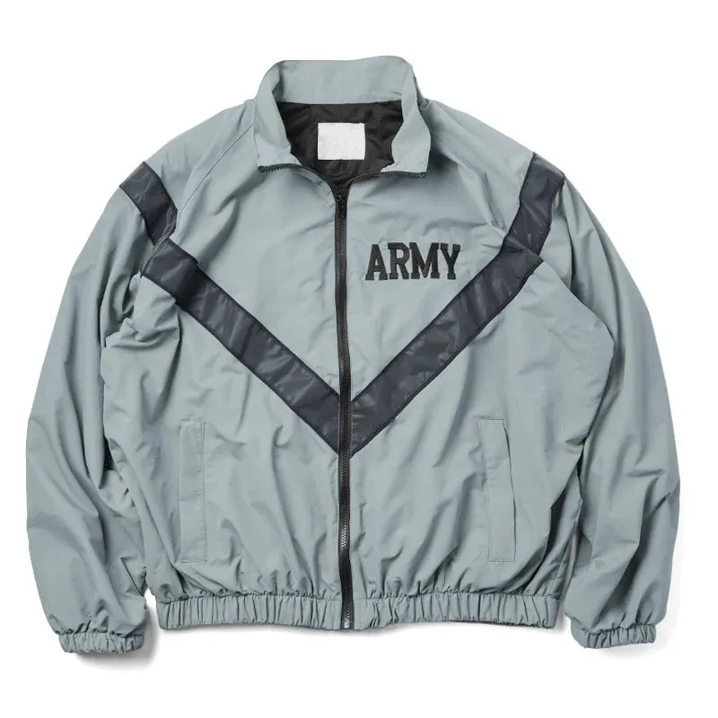 US Army Improved Physical Fitness Uniform Reflective PT Jacket Windproof Water Resistant Outwear Training Jacket