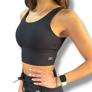 V Back Sports Bra - Black