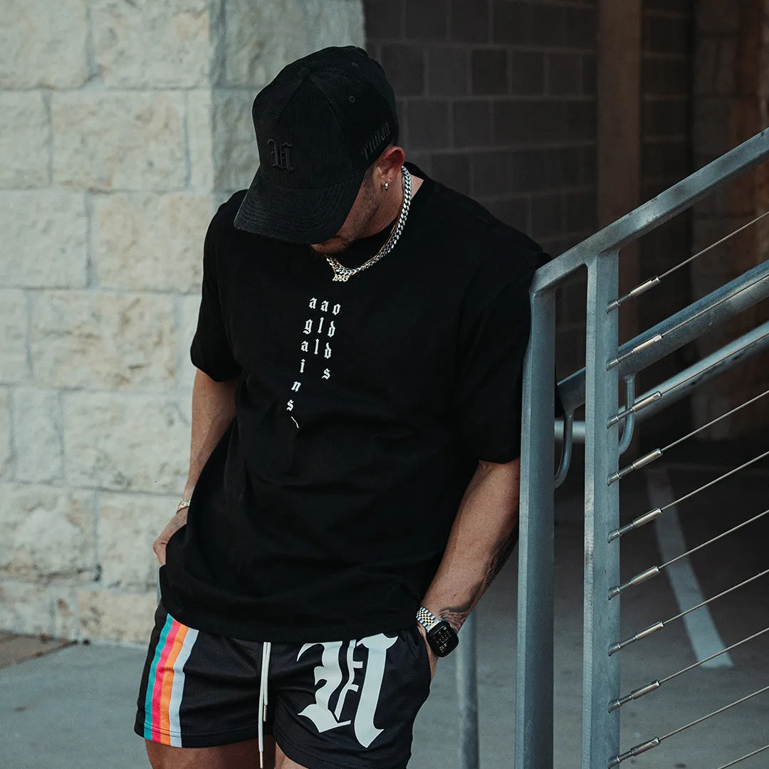 Vertical AAO Tee - Oversized Black