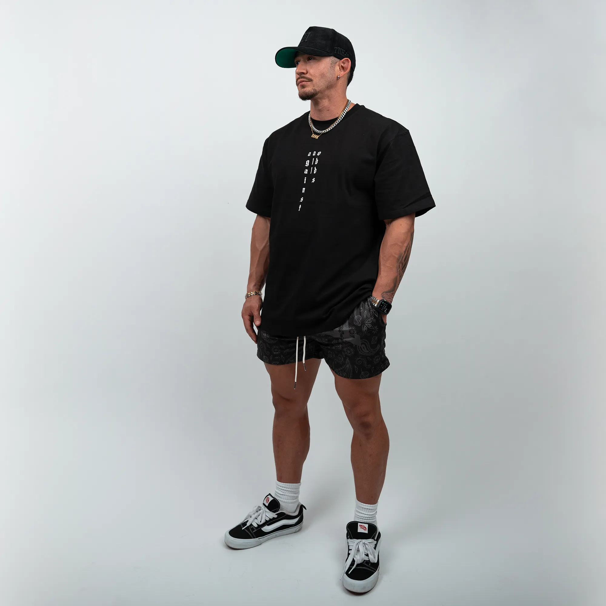 Vertical AAO Tee - Oversized Black