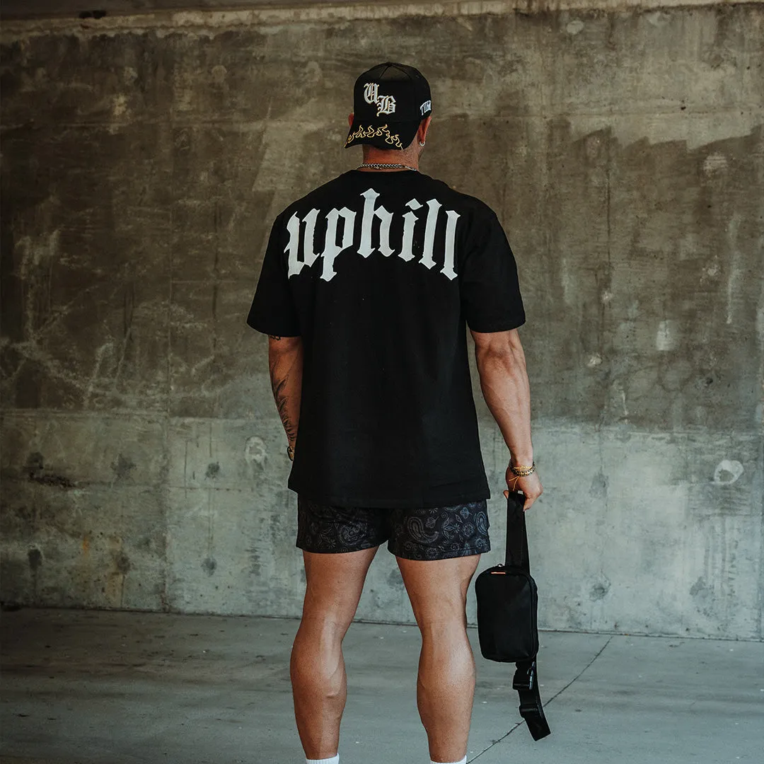 Vertical AAO Tee - Oversized Black