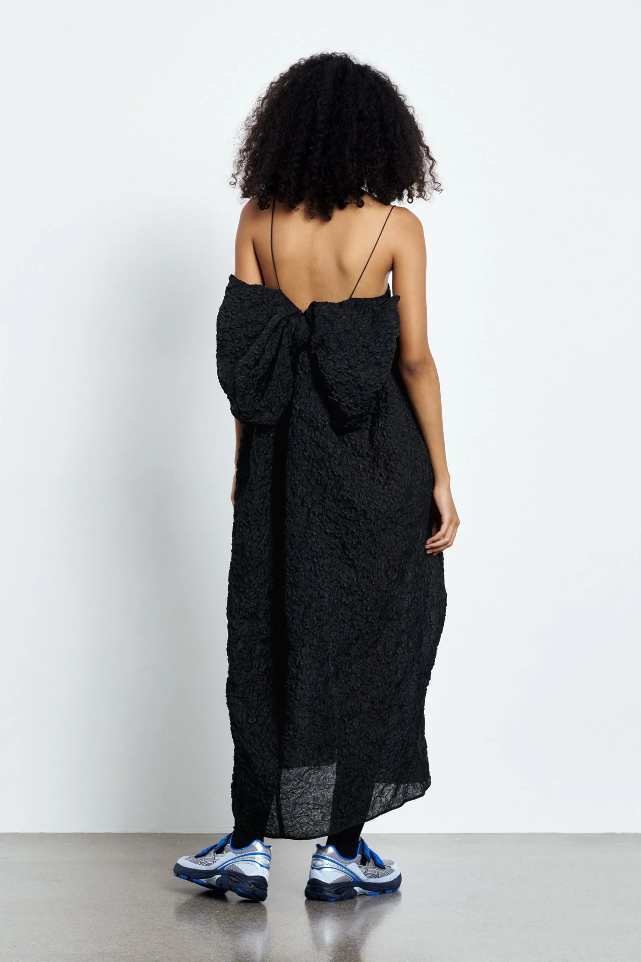 VILMA | DRESS GRASMERE MATELASSE? BLACK