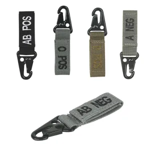 Voodoo Tactical Embroidered Blood Type Tags with Velcro and Metal Clip