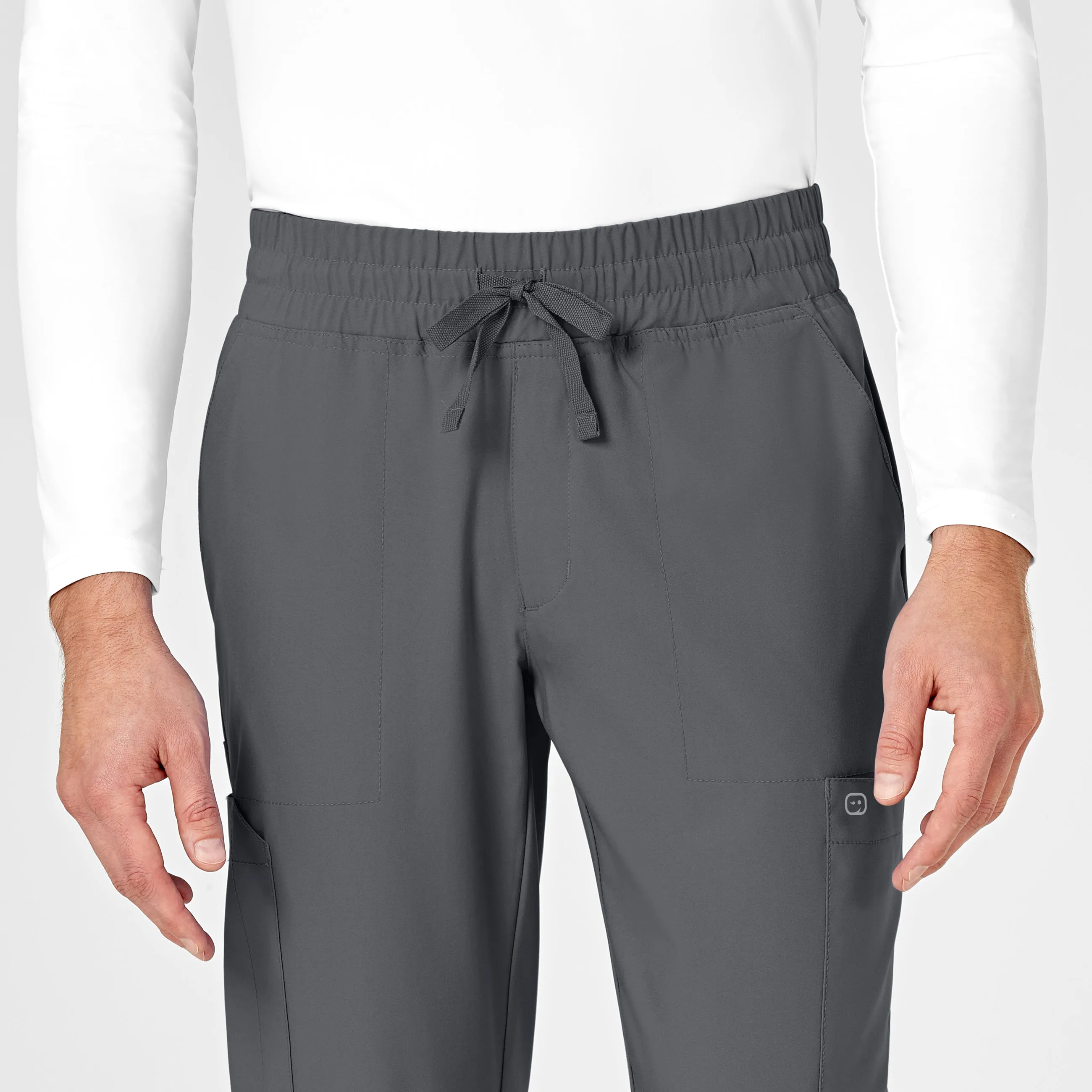 W123 5655 Men's Cargo Jogger Scrub Pants Pewter
