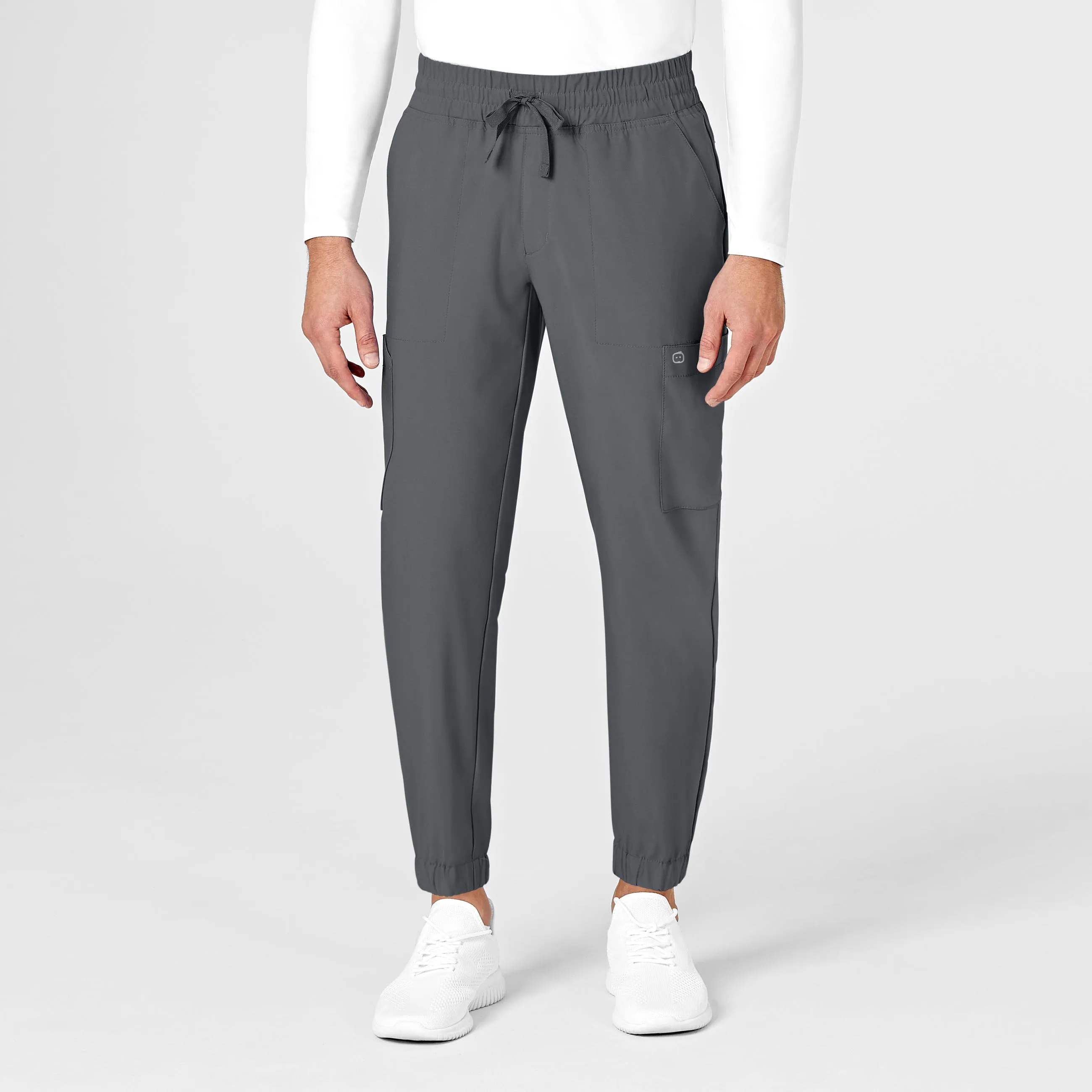 W123 5655 Men's Cargo Jogger Scrub Pants Pewter