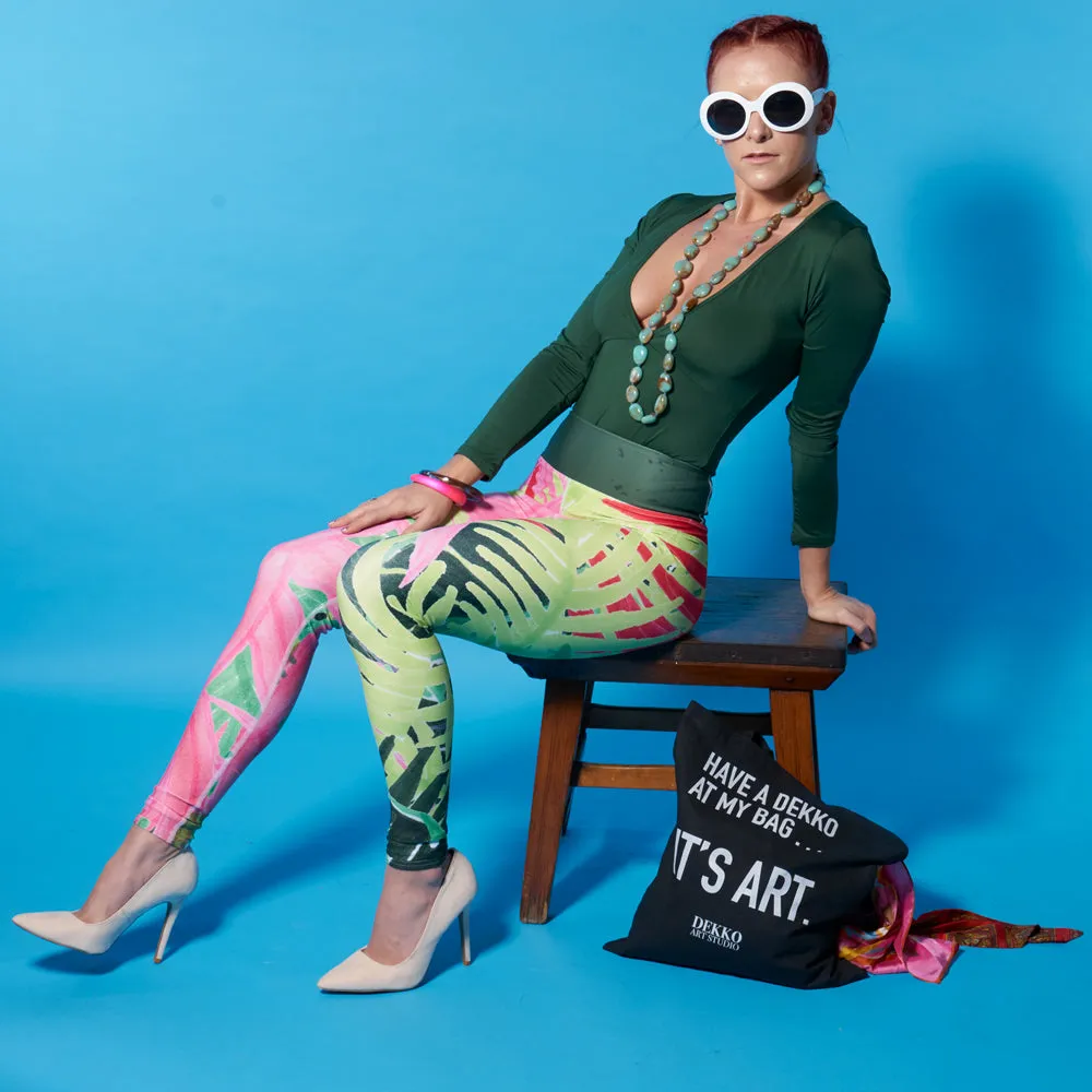 Wearable Art Leggings : Tropicana